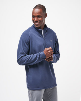 Upgraded Quarter Zip Navy Jacket